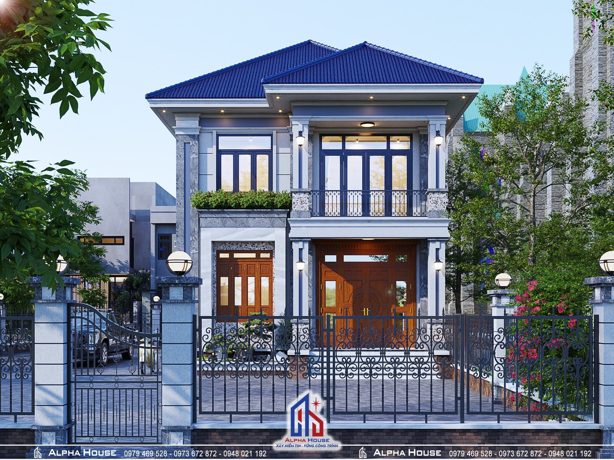 MẪU THIẾT KẾ NHÀ MÁI NHẬT - 2 TẦNG - ANH THẠCH