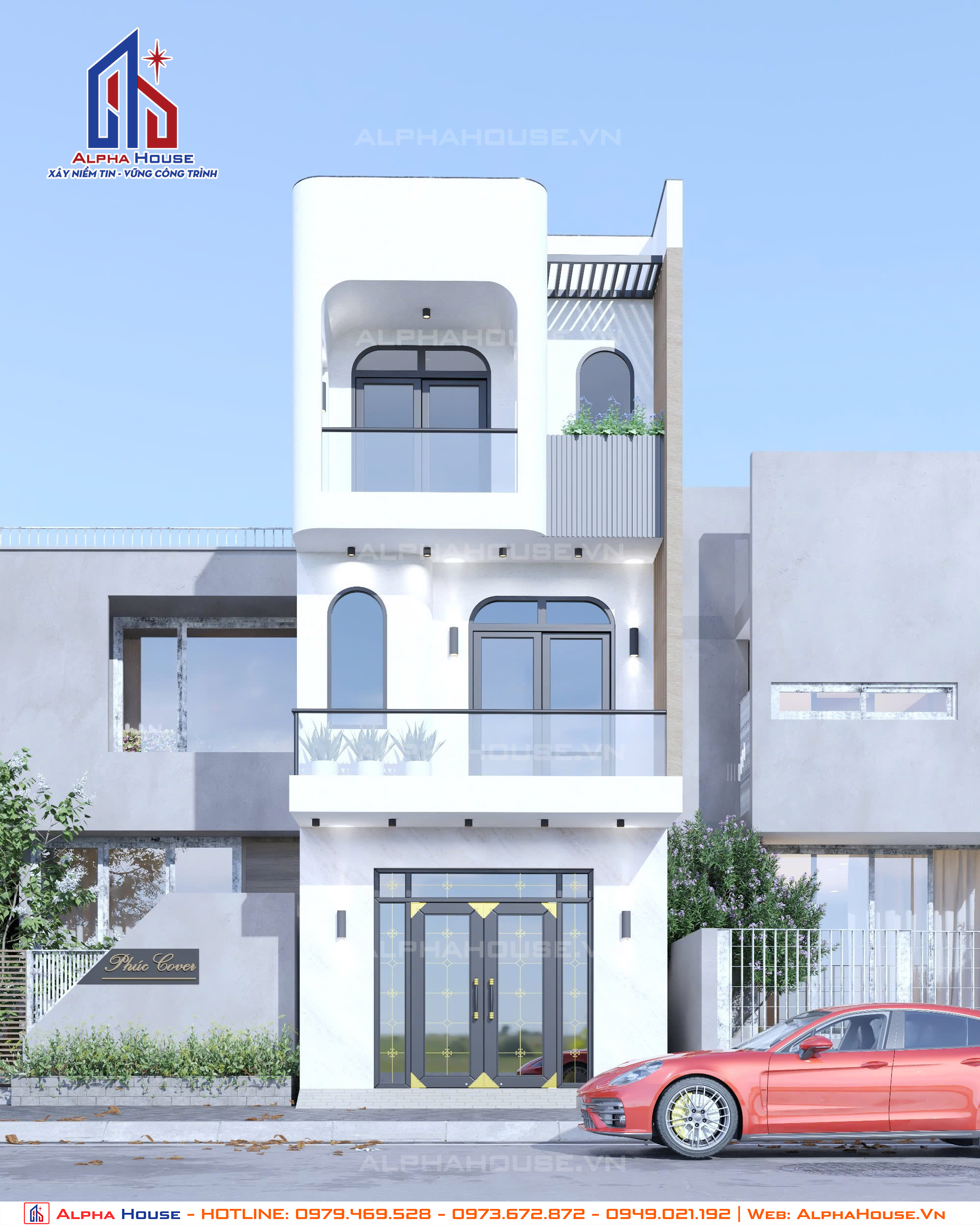 MẪU NHÀ PHỐ PHỔ THÔNG 5m x 20m NHƯNG LUÔN CÓ NÉT ĐẸP RIÊNG