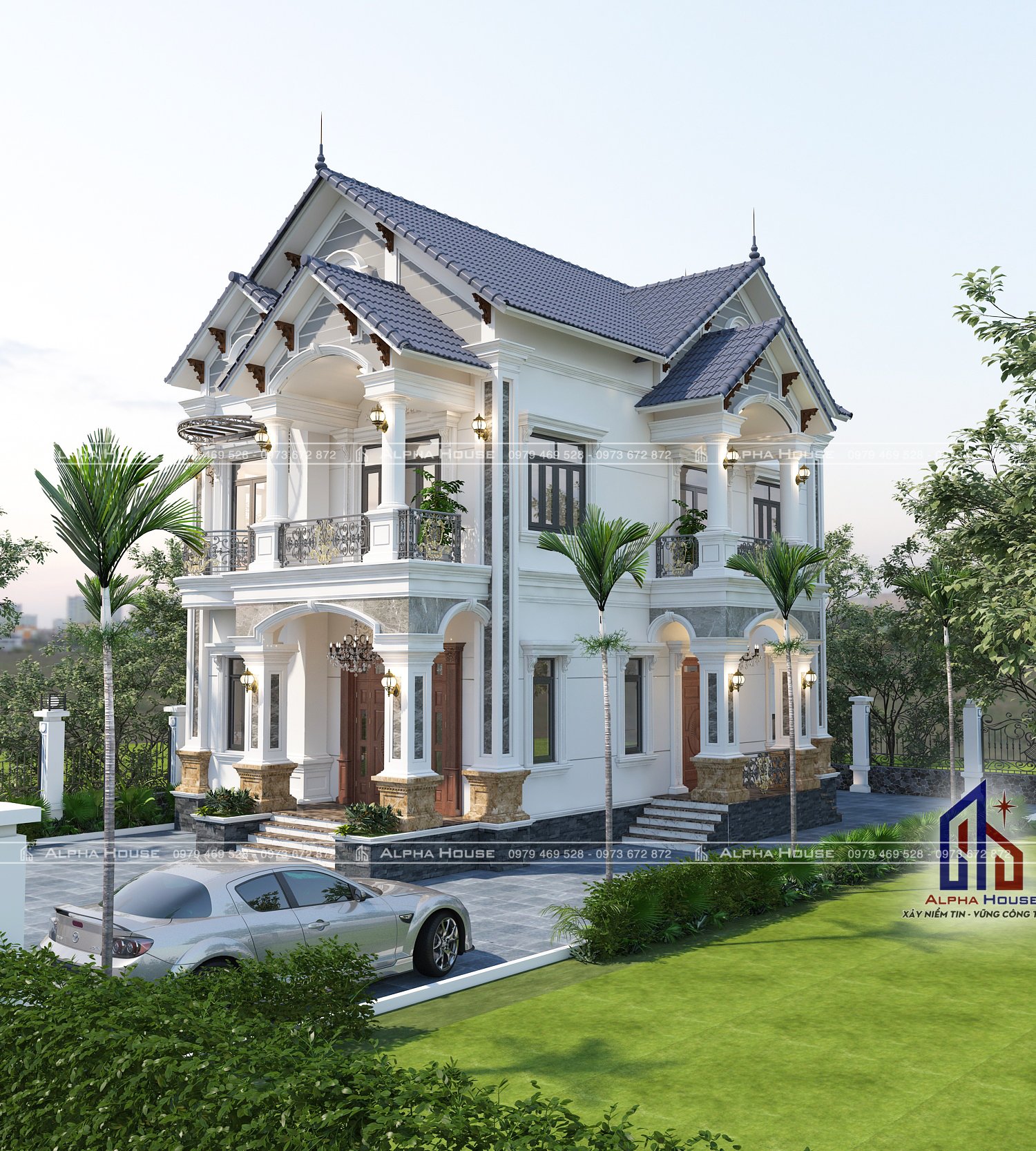 MẪU THIẾT KẾ NHÀ MÁI THÁI - 2 TẦNG - ANH THÀNH