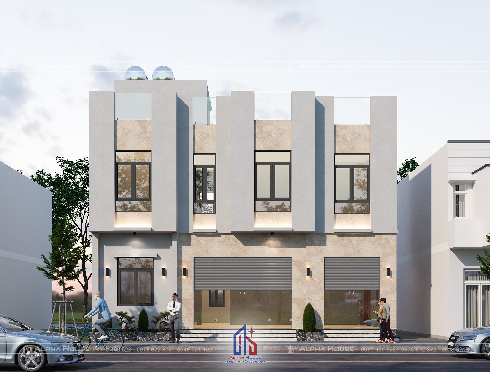 THIẾT KẾ NHÀ PHỐ - 2 TẦNG - ANH TRƯỜNG