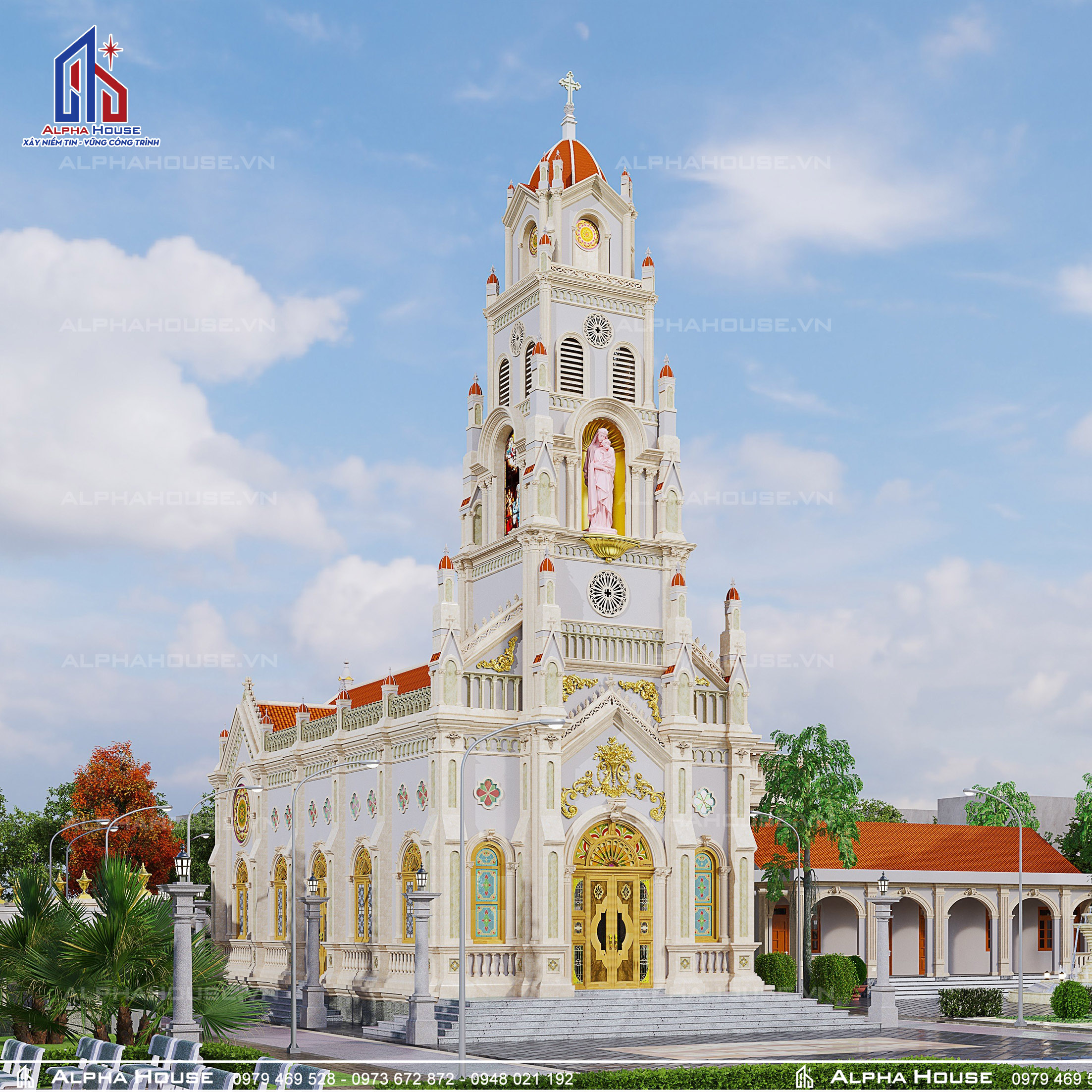 QUY HOẠCH VÀ THIẾT KẾ KIẾN TRÚC NHÀ THỜ GIÁO HỌ LỤC LINH - GX HẢI LINH -GP THÁI BÌNH