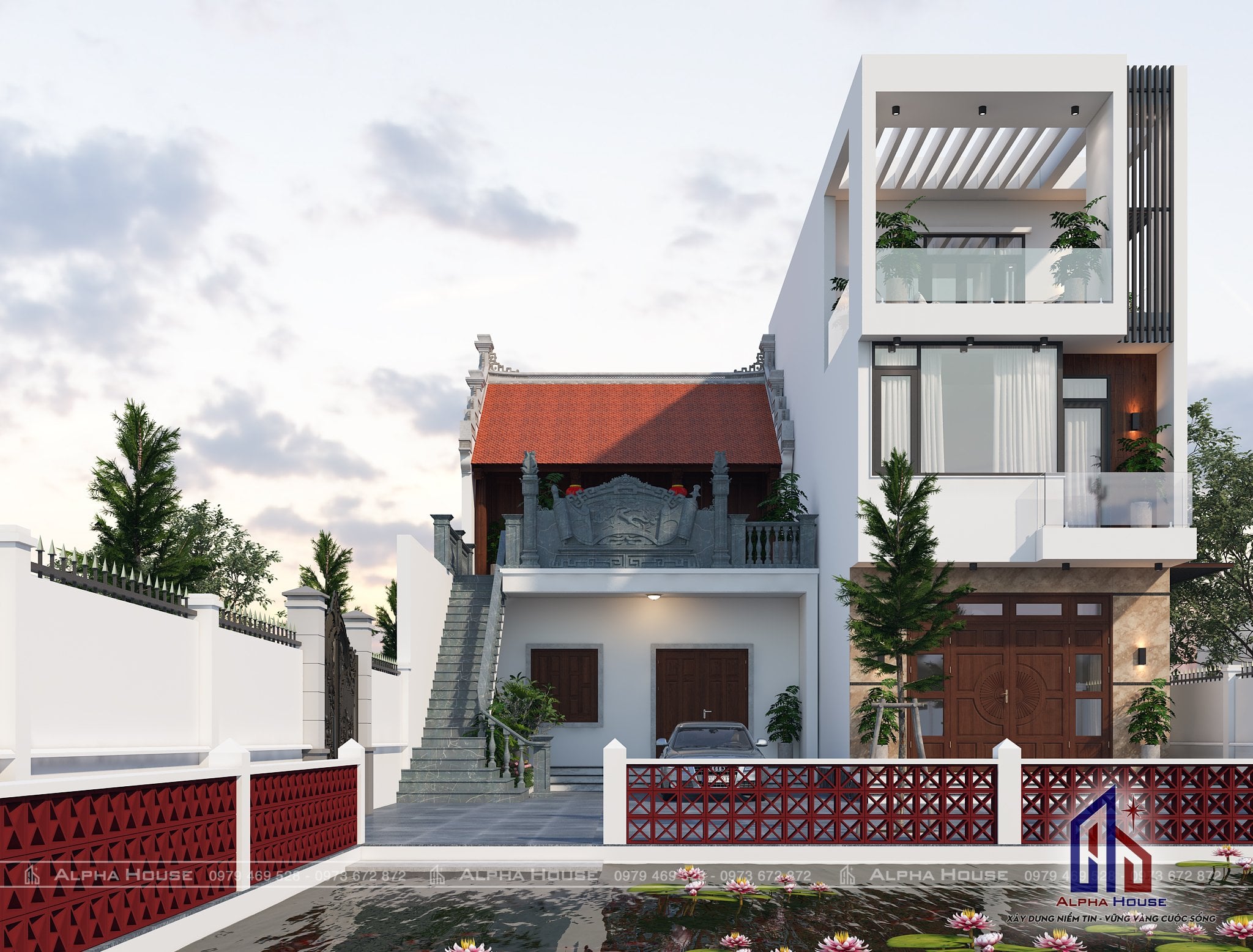 THIẾT KẾ NHÀ THỜ HỌ CHO GIA ĐÌNH NHÀ BÁC CHÁNH