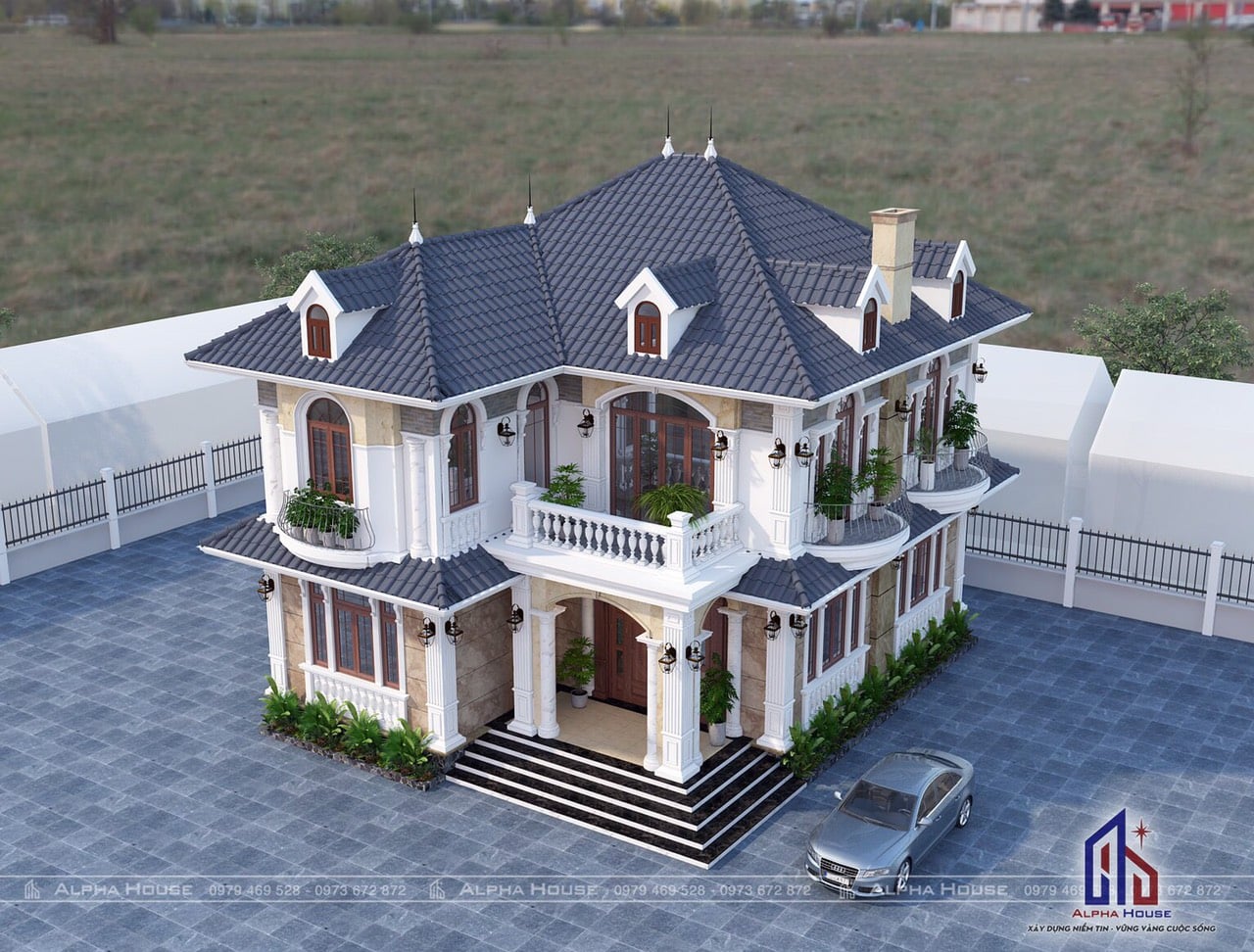 BIỆT THỰ NHÀ BÁC TỰ HẢI PHÒNG THEO PHONG CÁCH TÂN CỔ ĐIỂN 