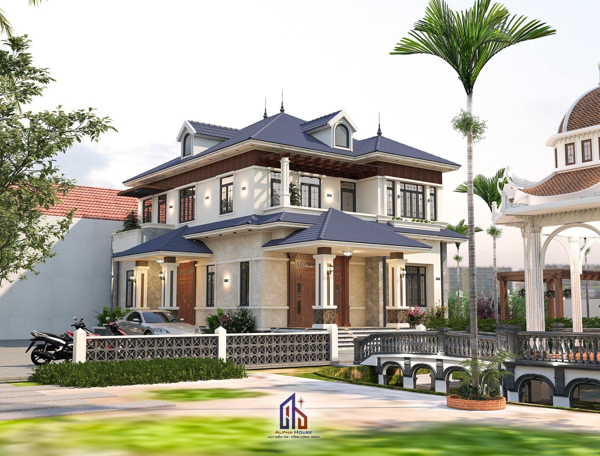 BIỆT THỰ NHÀ VƯỜN MÁI NHẬT 2 TẦNG CỦA VỊ KHÁCH GIẤU TÊN 