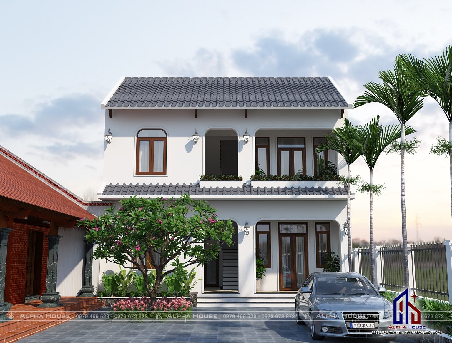 MẪU NHÀ 2 TẦNG THIẾT KẾ RIÊNG CHO VỊ KHÁCH THÍCH SỰ ĐƠN GIẢN 