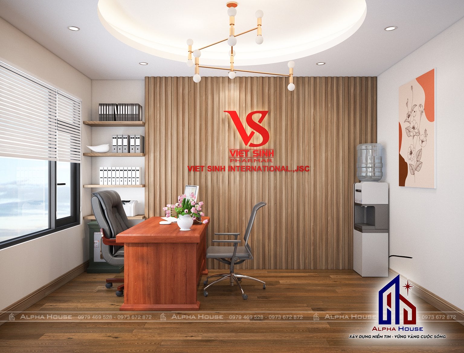 THIẾT KẾ NỘI THẤT VĂN PHÒNG CÔNG TY VIỆT SINH PHARMAR