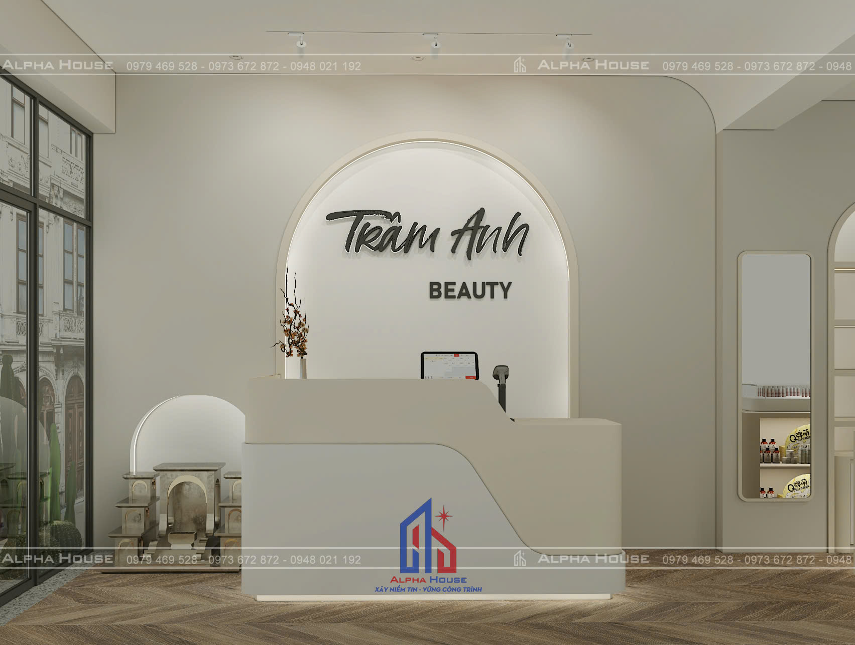 THIẾT KẾ SHOP TRÂM ANH BEAUTY - NGHĨA HƯNG