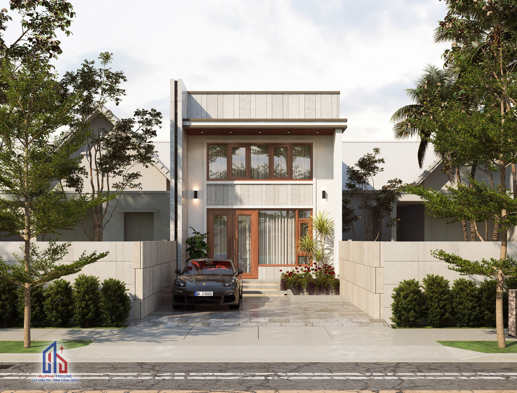 MẪU THIẾT KẾ NHÀ GÁC LỬNG 6m x 17m CÓ 3 PHÒNG NGỦ 
