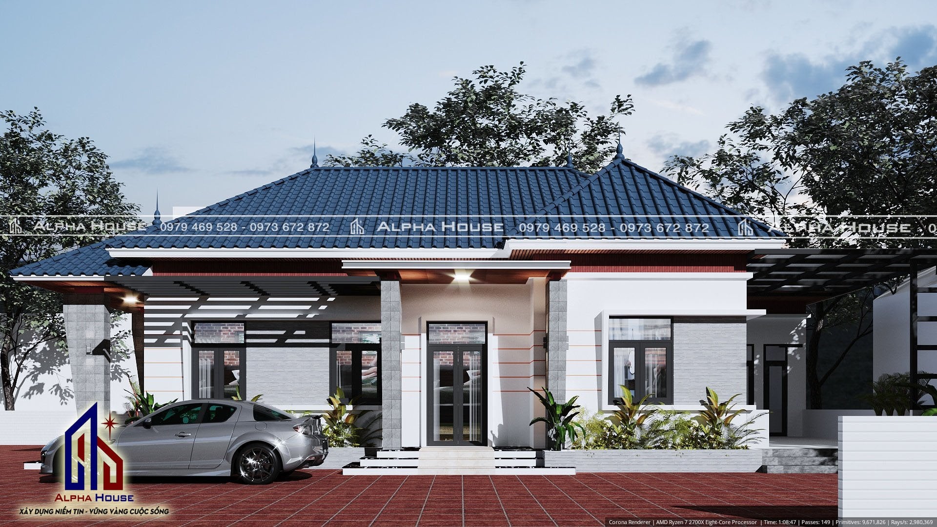 MẪU NHÀ CẤP 4 KẾT HỢP SÂN VƯỜN LÀ TUYỆT VỜI CHO GIA ĐÌNH Ở VÙNG QUÊ NGHĨA HƯNG