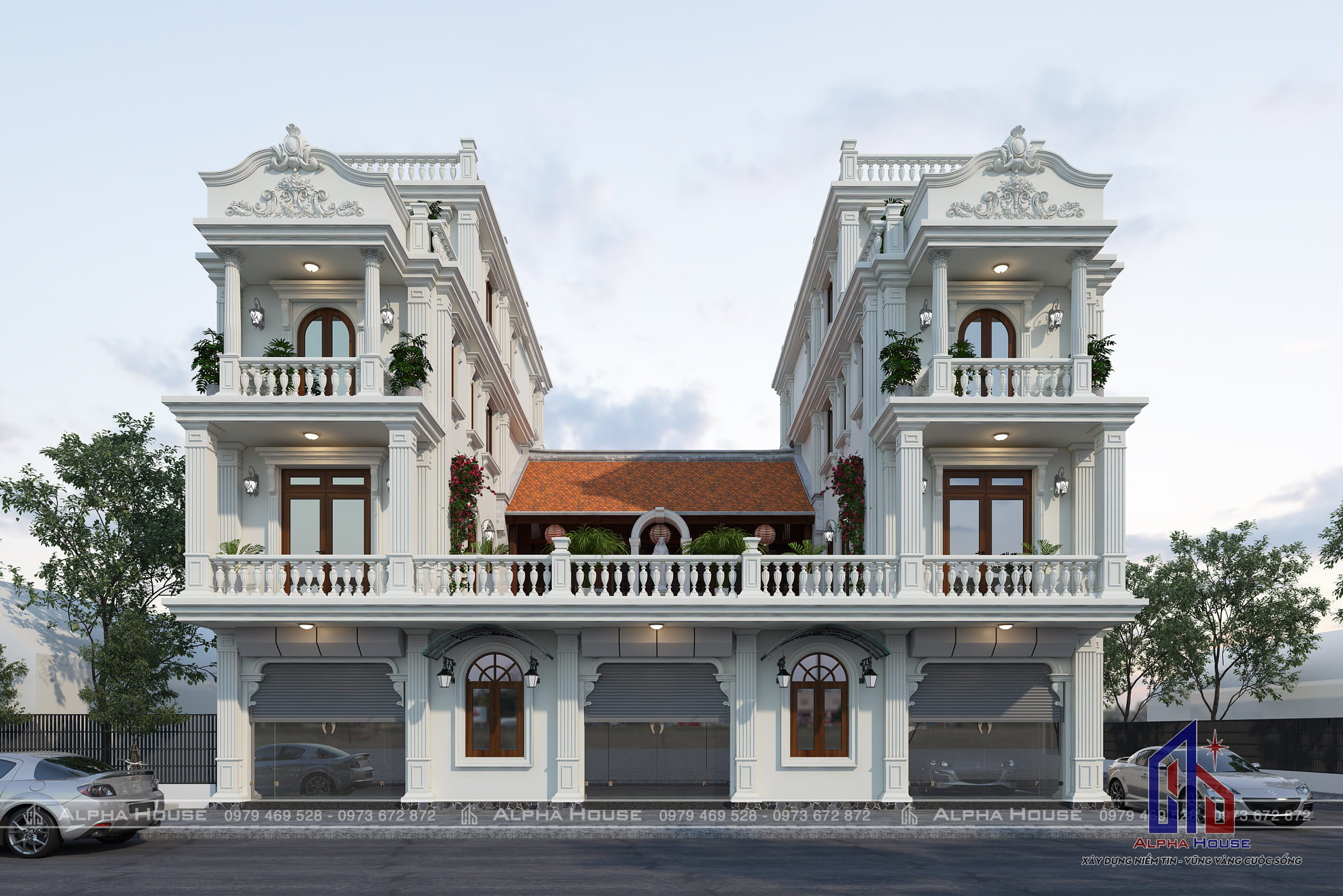 NHÀ Ở KẾT HỢP KINH DOANH -THIẾT KẾ LỐI TÂN CỔ ĐIỂN VÀ MẪU NHÀ GỖ CHO GIA CHỦ