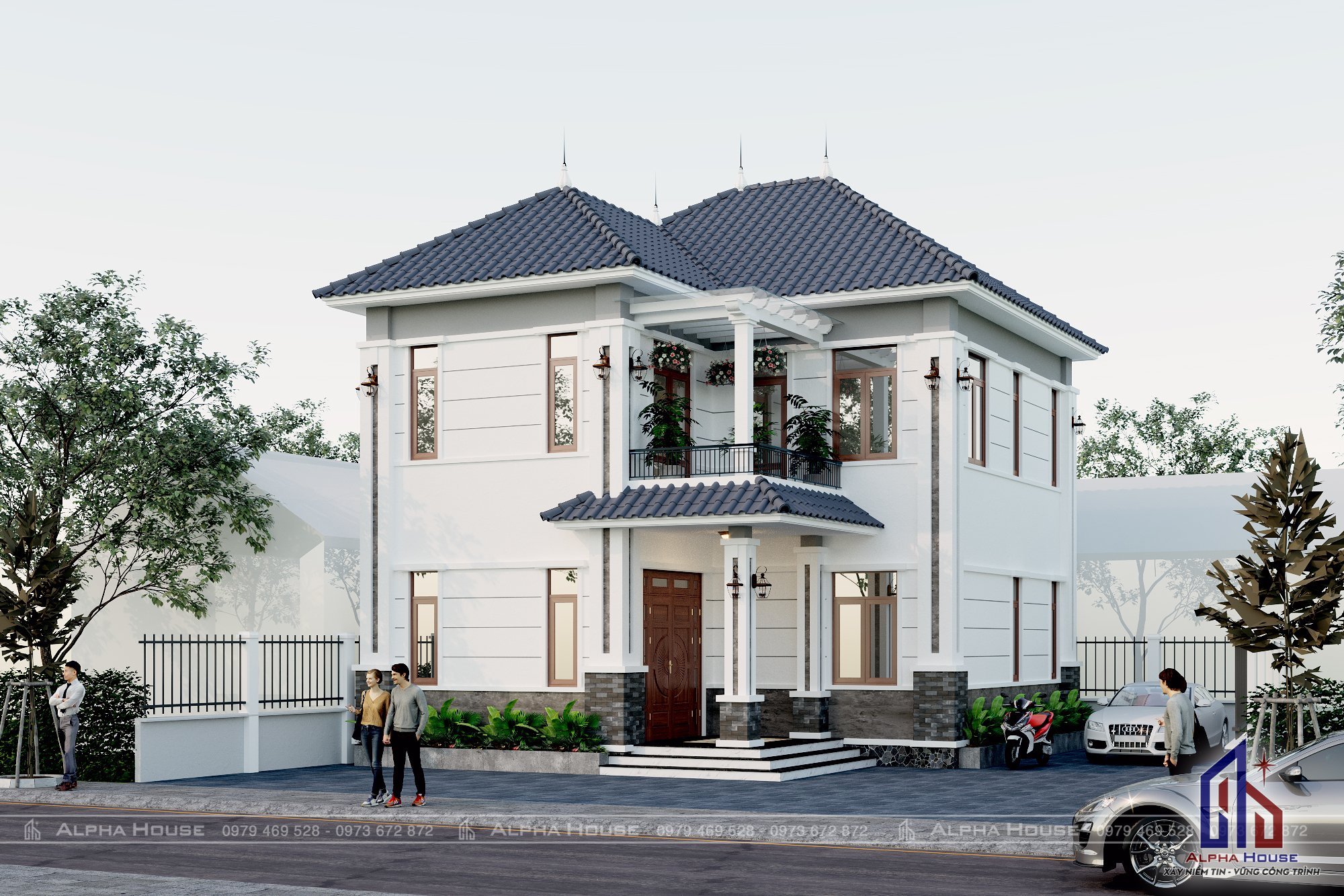 BIỆT THỰ MÁI NHẬT NGHĨA HƯNG: ĐẸP, TINH TẾ, SANG TRỌNG VÀ HIỆN ĐẠI 