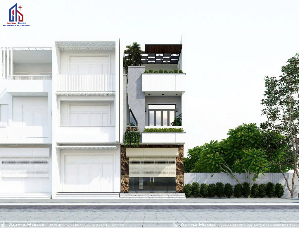 NHÀ 2 MẶT TIỀN XÂY 3 TẦNG LỐI KIẾN TRÚC HIỆN ĐẠI BẮT MẮT